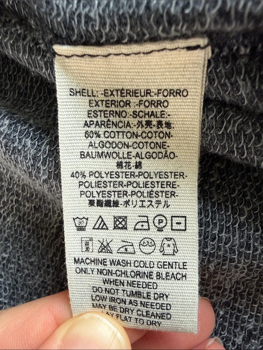 Free People zip front zip hoodie gray distressed sweatshirt size medium
